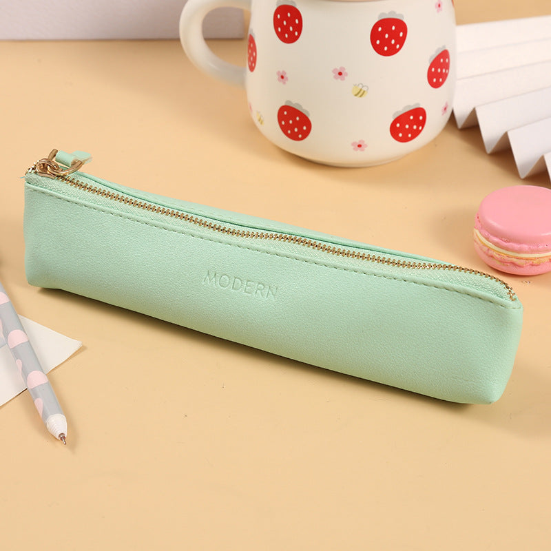 Wholesale Pu Solid Color Pencil Case